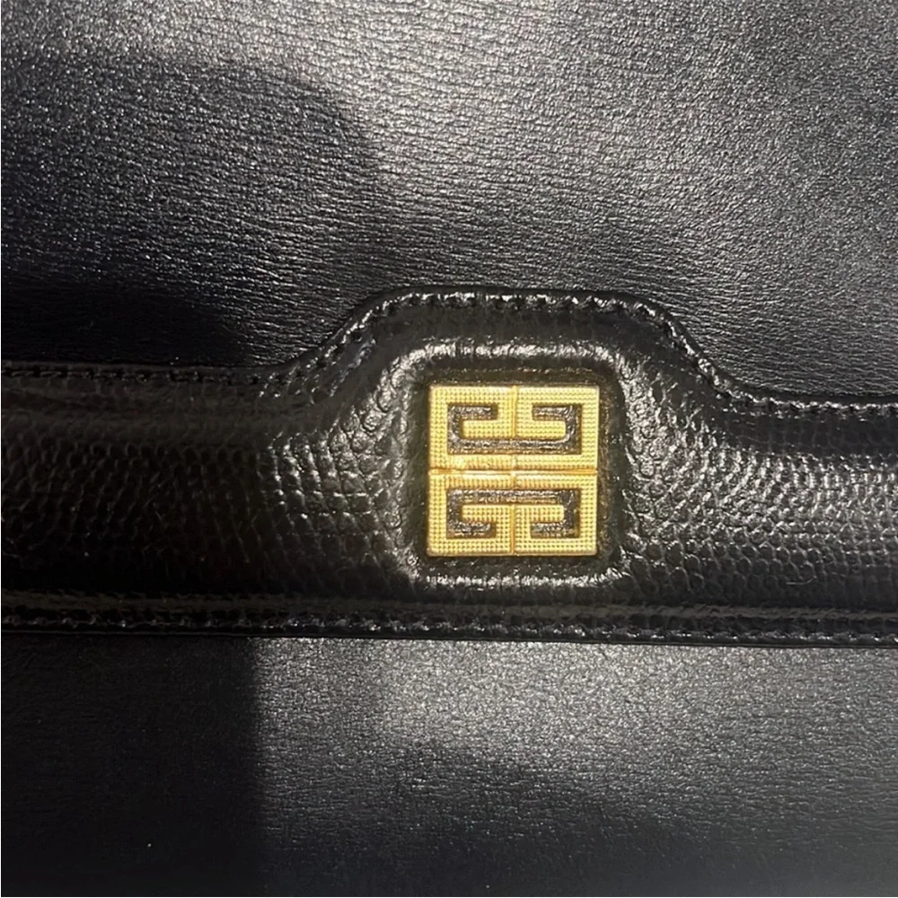 Vintage Givenchy Dark Navy and Gold
Leather Clutch - Picture 2 of 7